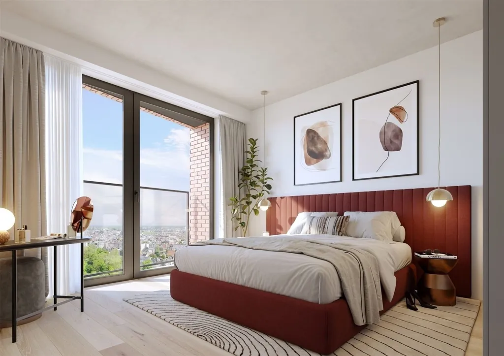 Bedrooms - Newly Built Apartment with Terrace in Antwerp