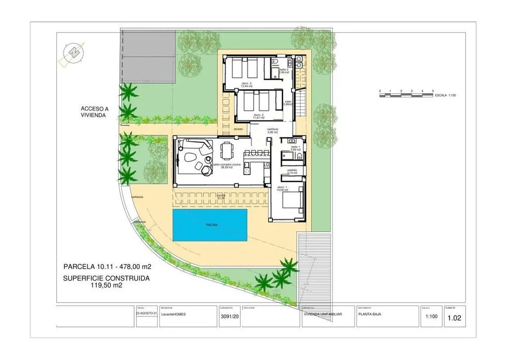 Floor Plan - Luxury Villa with Pool in Polop, Valencia
