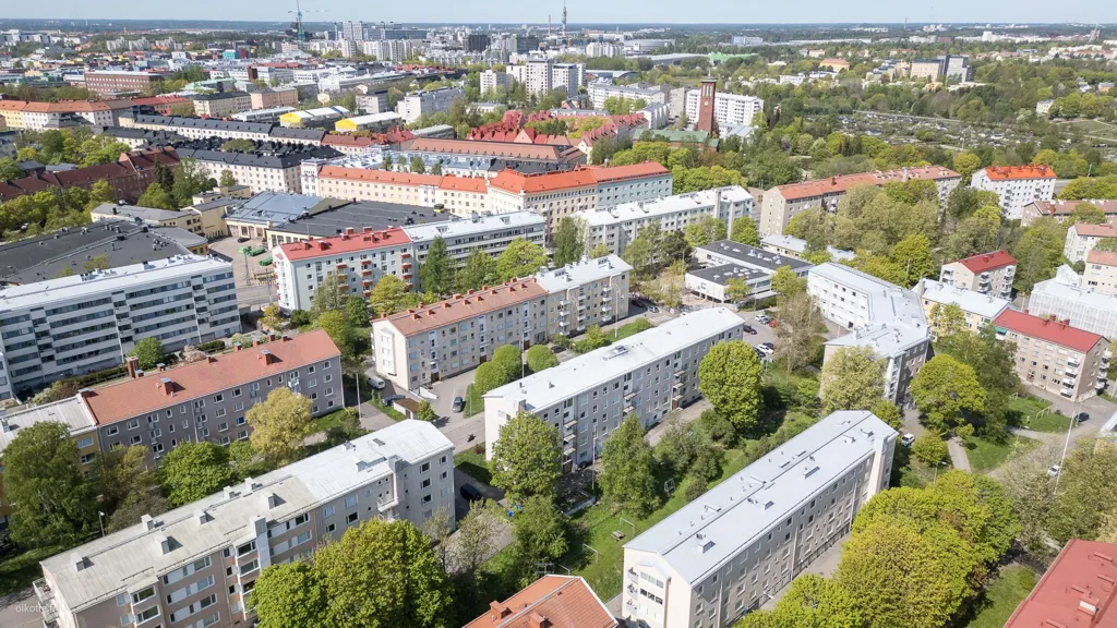 Aerial - Apartment with Balcony in Vallila