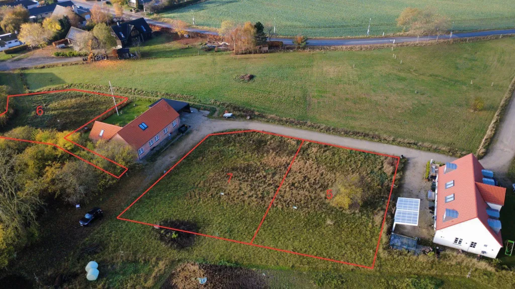 Vista aerea - Year-Round Plot with 5G Coverage in Kirke Hyllinge