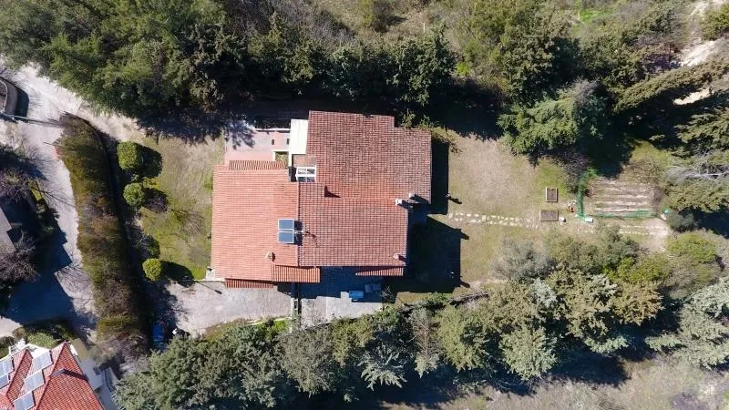 Aerial - Three-Storey House with Garden in Serrai Centre