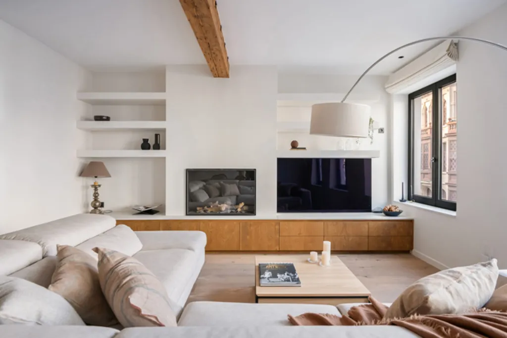 Living Room - Duplex Penthouse with Spacious Terrace in Antwerp