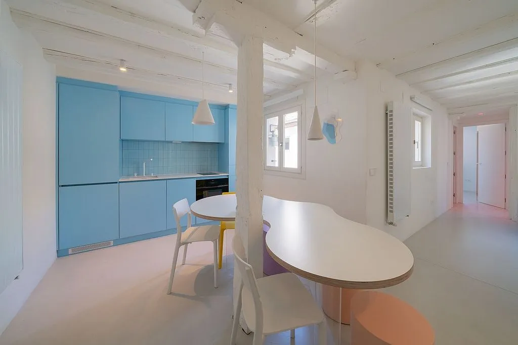 Kitchen - Furnished Flat with Historic Charm in Madrid