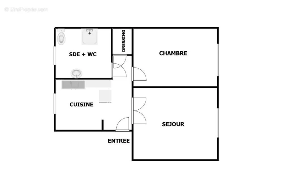Plan - Appartement 2 Pièces au Cœur d'Asnières