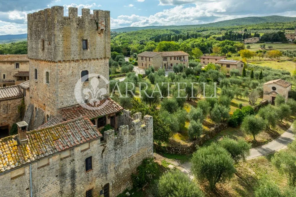 Vue aérienne - Medieval Tower with Panoramic Views in Monteriggioni