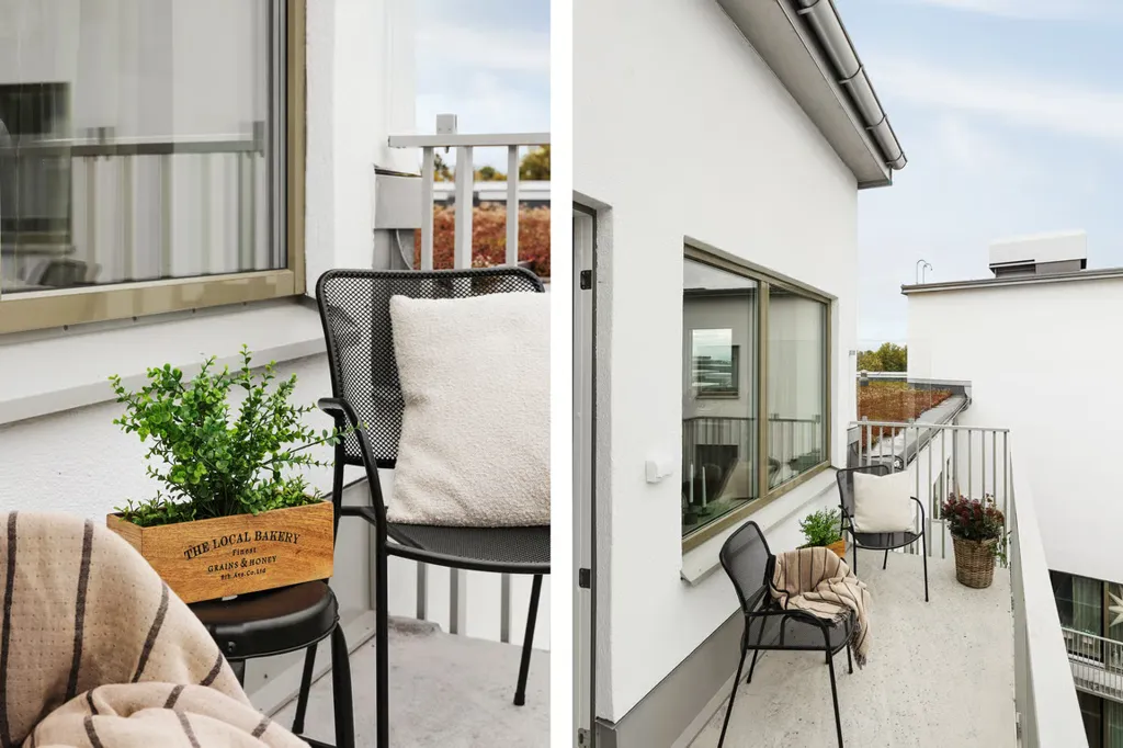 Balcon - Apartment with Balcony and Garden View in Malmö