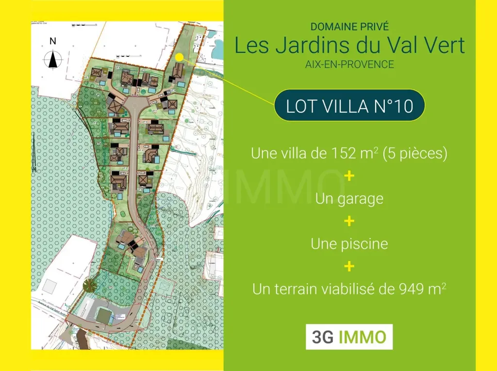 Plan - Villa Bioclimatique avec Piscine au Val Saint André, Aix-en-Provence