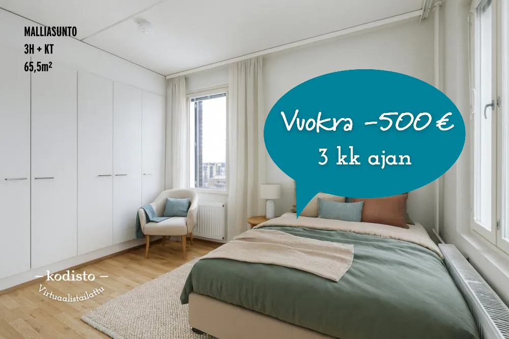 Chambres - Modern Flat with Glazed Balcony in Tikkurila