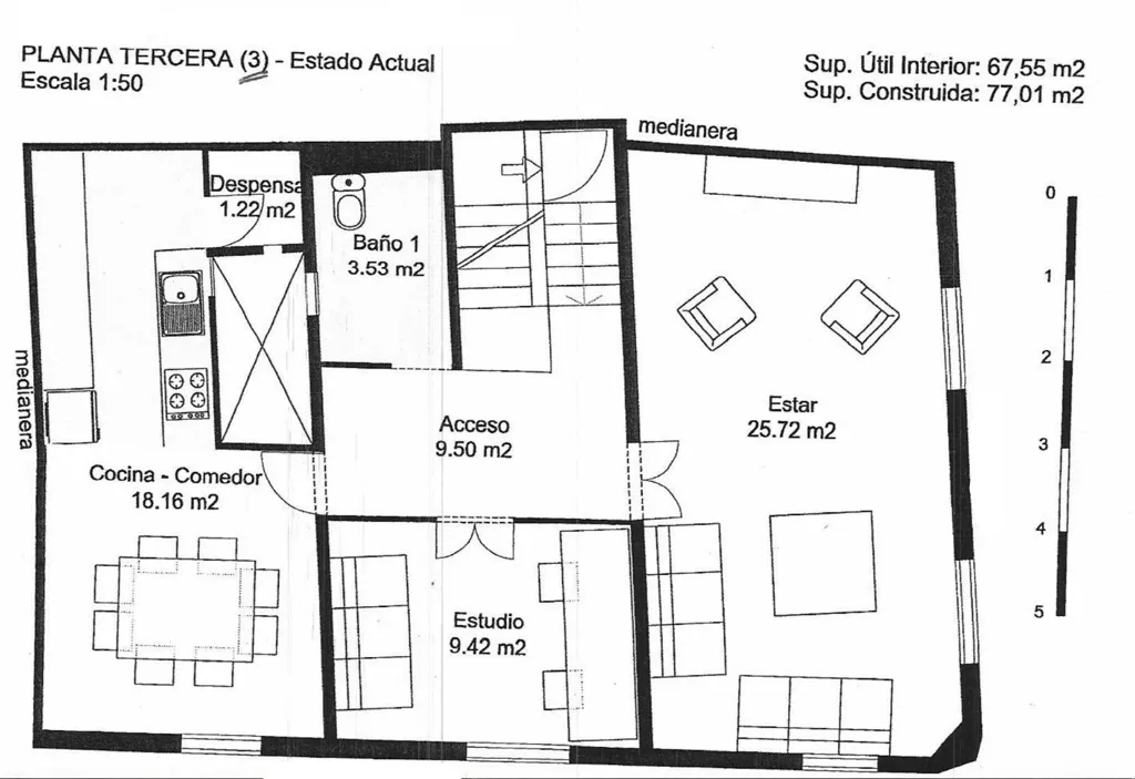 Plan - Penthouse with 40m² Terrace in Palma de Mallorca