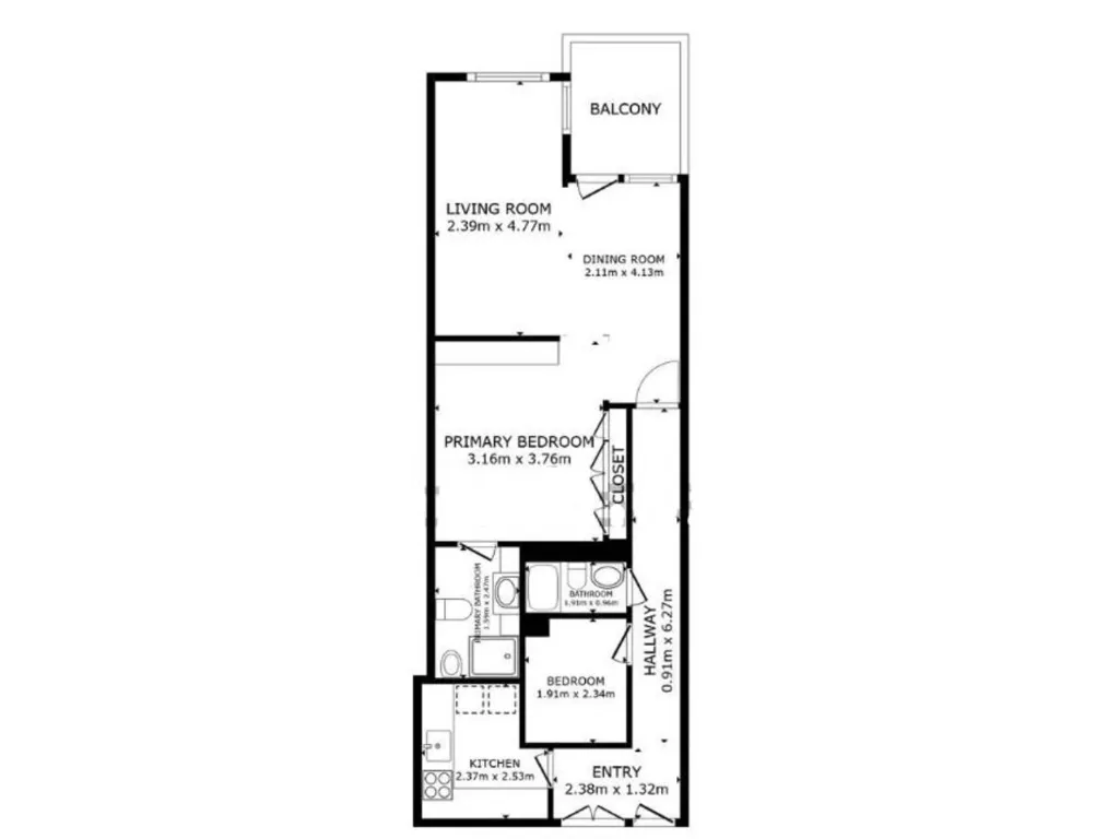 Floor Plan - Reformable Flat with Guggenheim Views in Abando