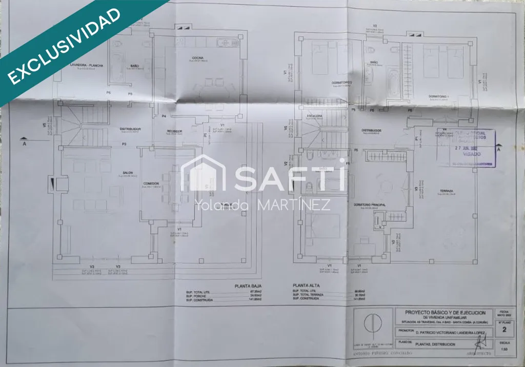 Floor Plan - Unfinished House with Balcony near Santa Comba