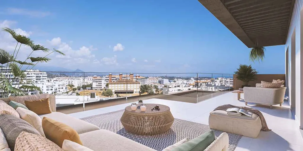 Terrasse - Modern Apartment with Pool in Estepona