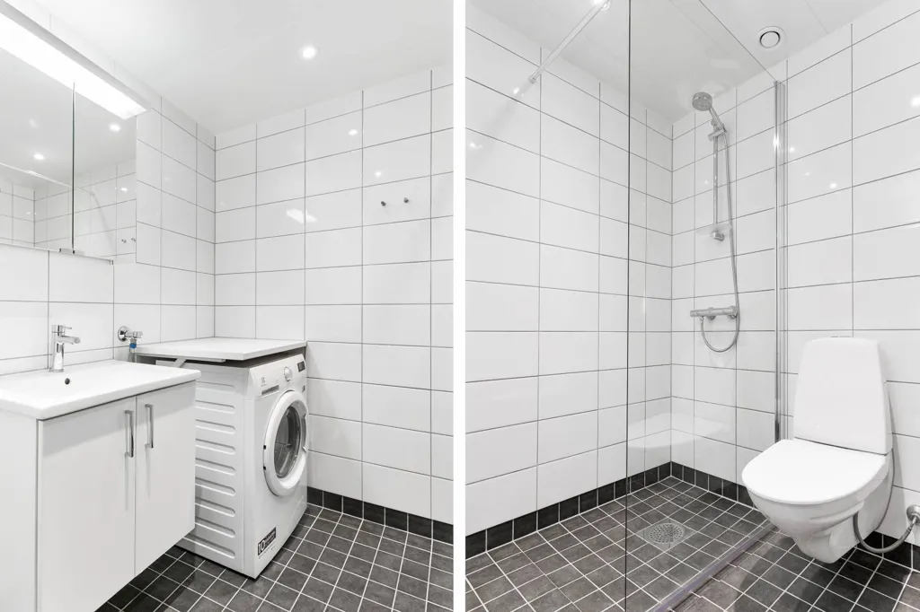 Salles de bain - Apartment with Large Balcony in Rinkeby
