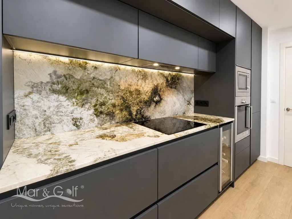 Köök - Penthouse with Sea View in Alicante