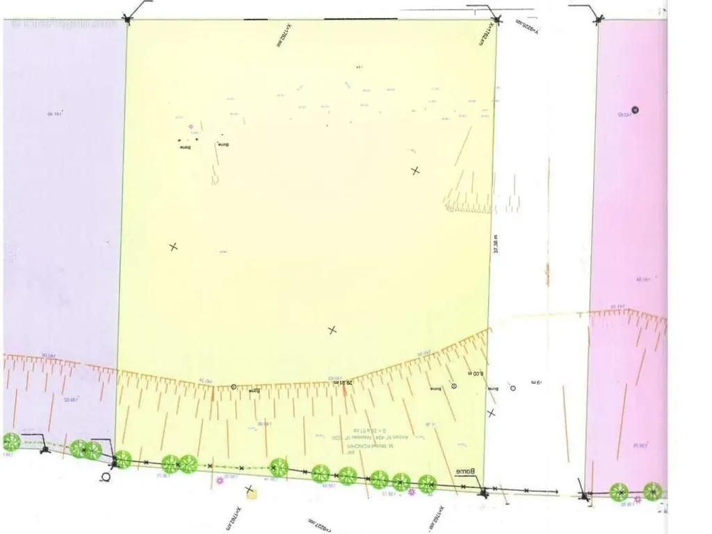Planimetria - Buildable Plot with West Exposure in Boussières-sur-Sambre