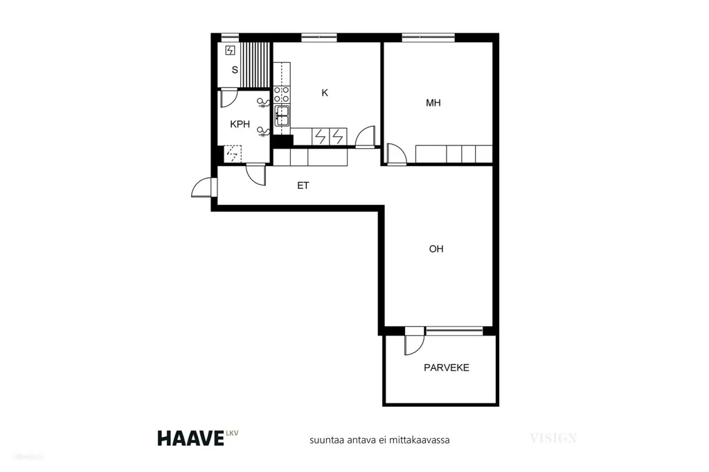 Planimetria - Loft Flat with Balcony in Rauma