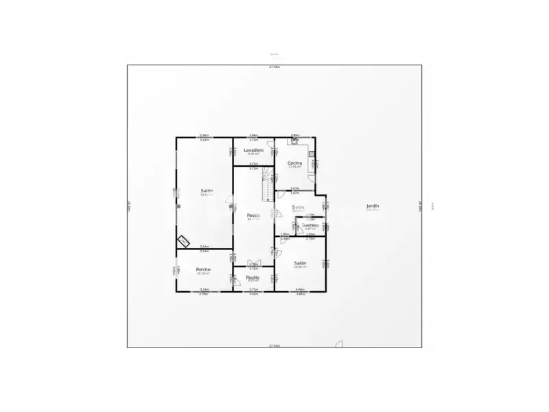Floor Plan - Señorial House with Private Garden in Torrelavega