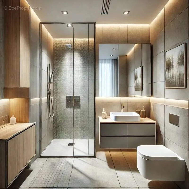 Salles de bain - Appartement 2 Pièces dans Résidence de Standing à Proximité du Centre