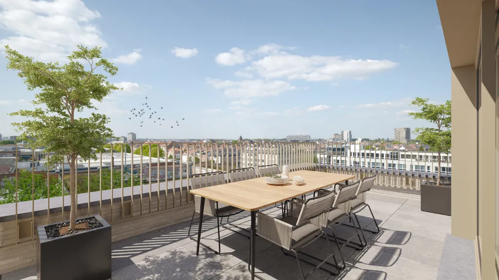 Terrasse - Penthouse Neuf avec Terrasse à Evere