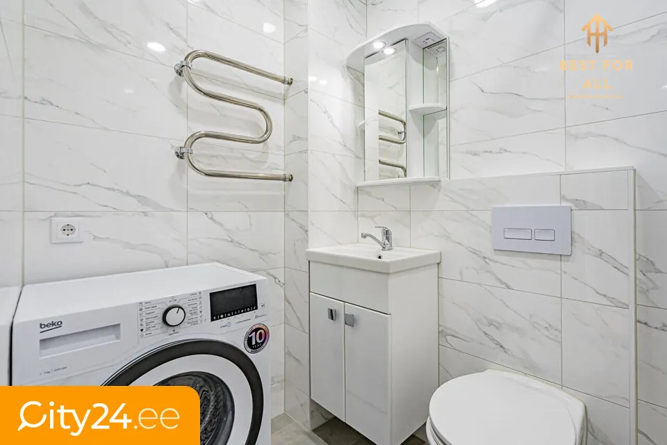 Salles de bain - Renovated 2-Bedroom Flat with Balcony in Mustamäe