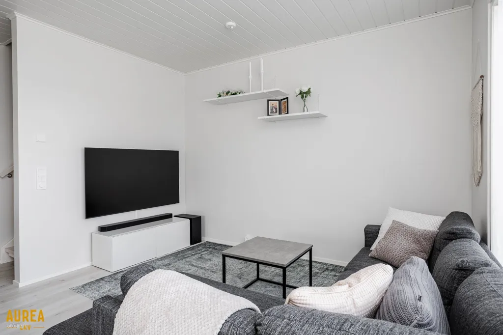 Living Room - Modern Apartment with Sea View in Oulu