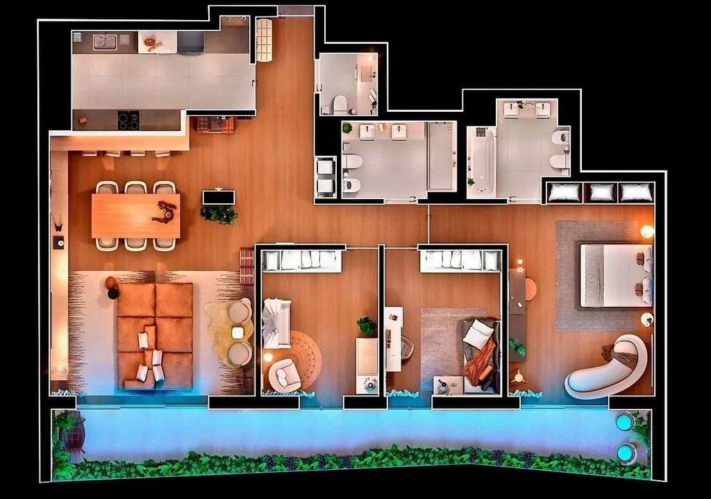 Plan - Luxury T3 Flat with River Views in Barreiro