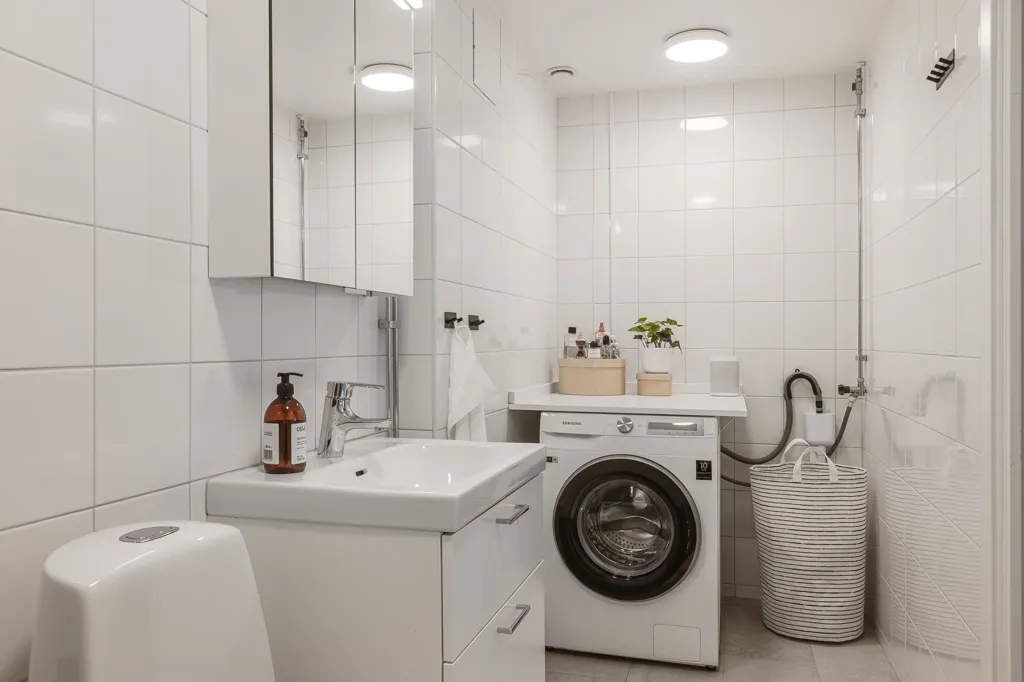 Bathrooms - Renovated Apartment with Balcony in Central Linköping