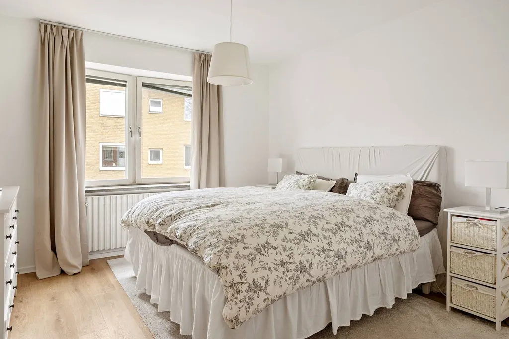 Bedrooms - Apartment with South-Facing Balcony in Trelleborg