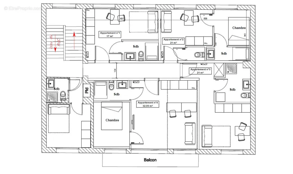 Planimetria - Studio with Investment Potential on Boulevard Hardeval
