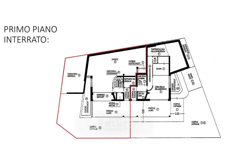 Plan - Modern Villa with Wellness Area in Badia