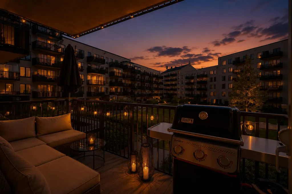 Balcony - Modern Flat with South-Facing Balcony in Barkarby