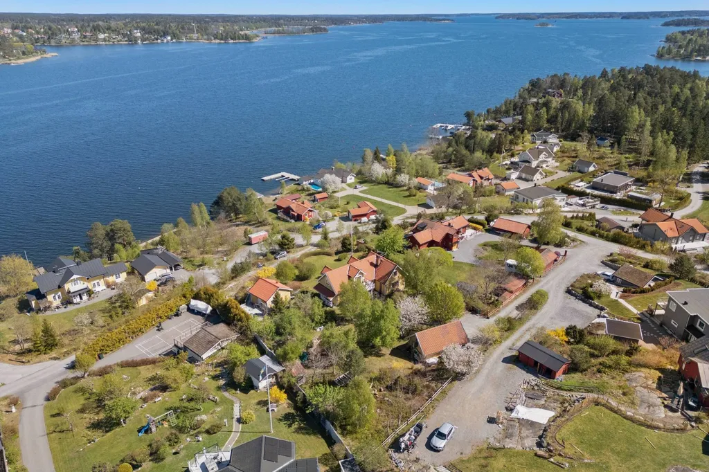 Vue aérienne - Seafront Villa with Panoramic Views in Österåker