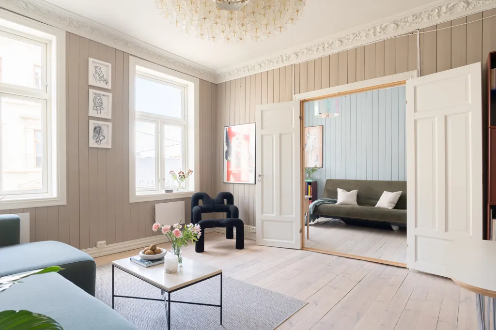 Séjour - Classical 3-Bed Flat with Balcony in St. Hanshaugen