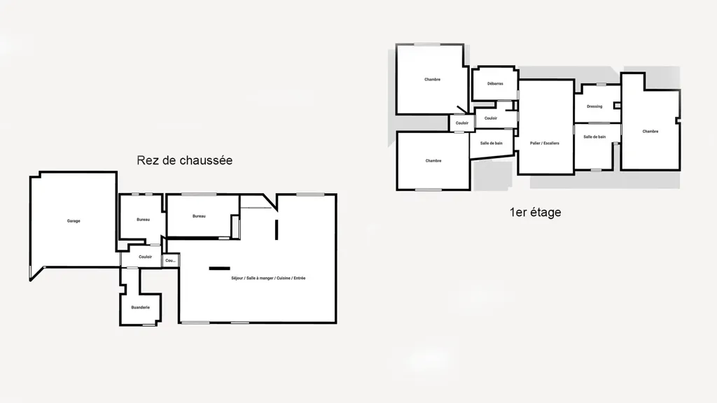 Plan - Maison avec Terrasses et Bureaux à Chéreng
