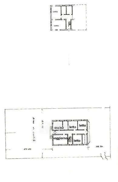 Plan - Villa with Two Apartments in Rivergaro