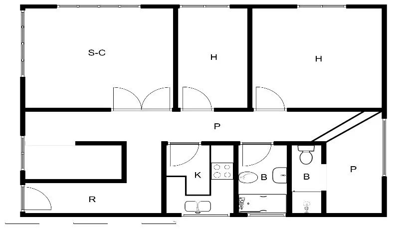 Plaan - Three-Bedroom House near Blanes Beach