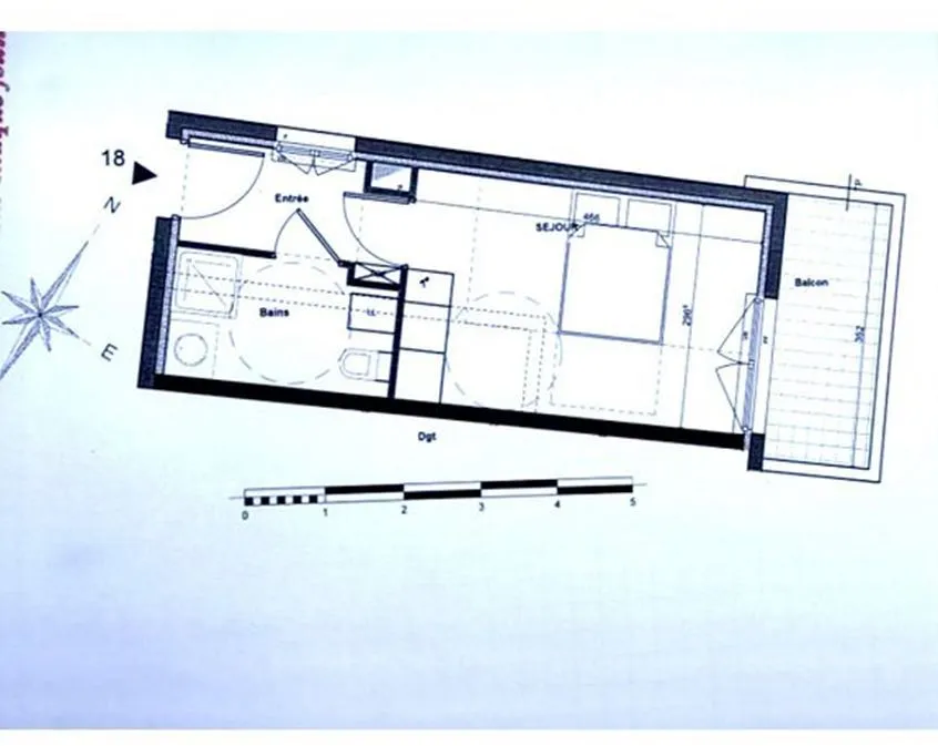 Planimetria - Studio with Sea View near Dramont