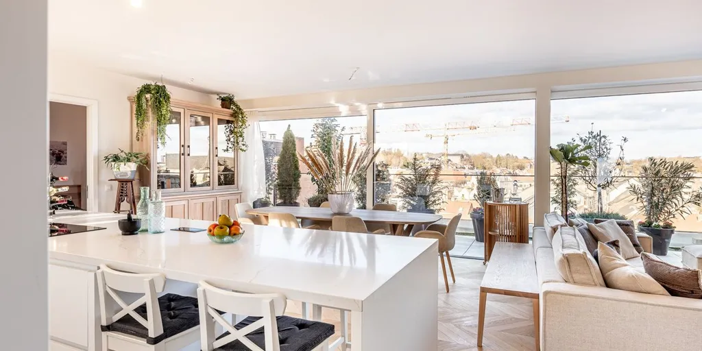 Köök - Penthouse with Panoramic Views in Leuven