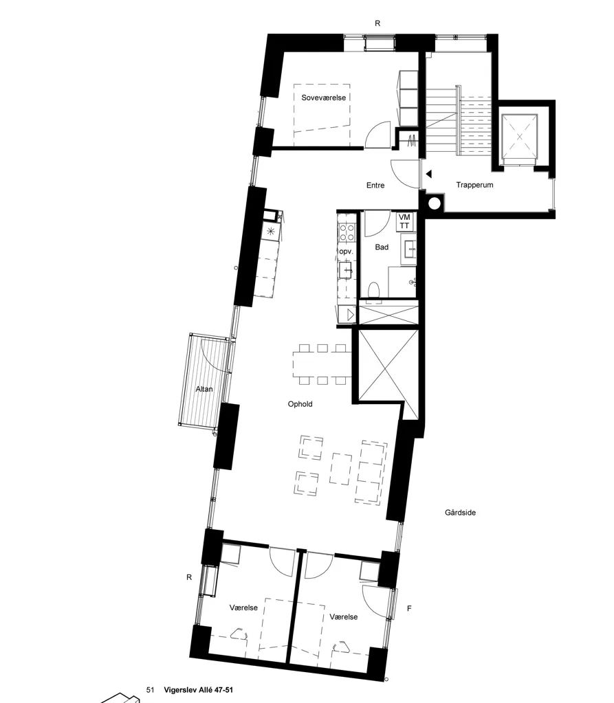 Planimetria - Contemporary Apartment with Balcony in Valby