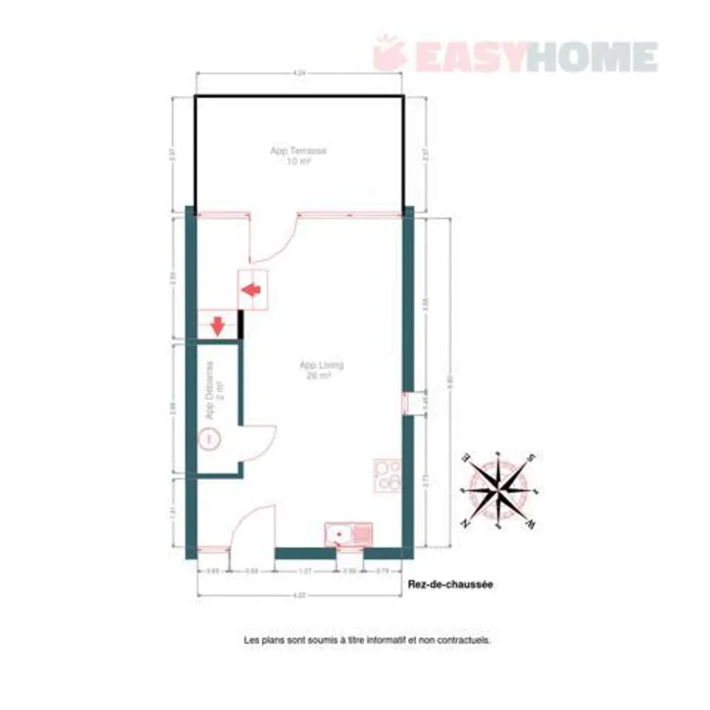 Plan - Duplex et Studio dans Domaine de Villégiature à Malmedy