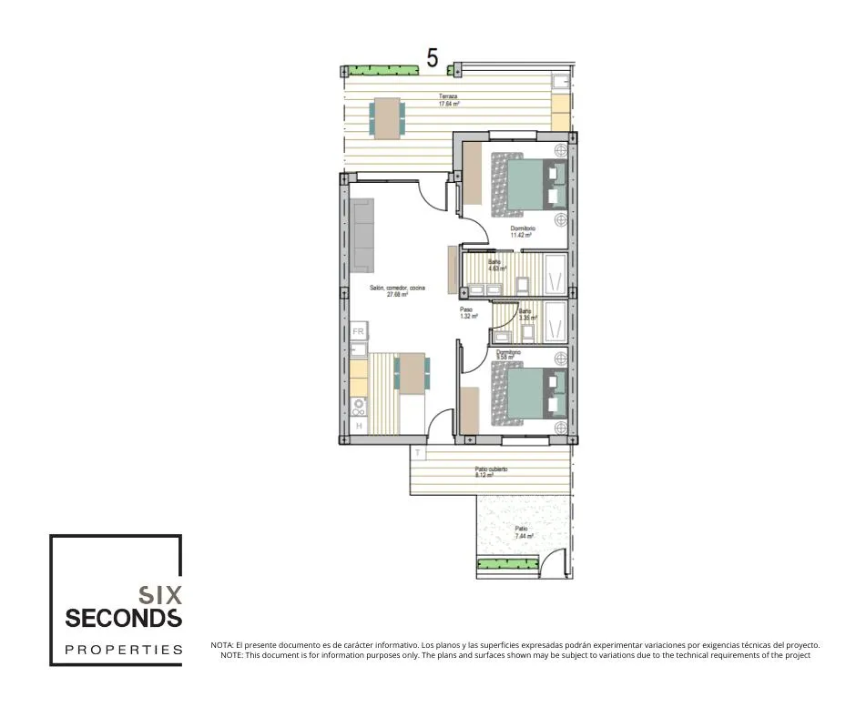 Plan - Ground Floor Apartment with Garden in Torre-Pacheco