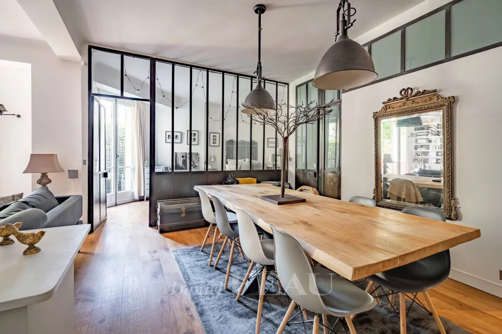 Sala da pranzo - Loft-Style Apartment with Garden, Paris 16e