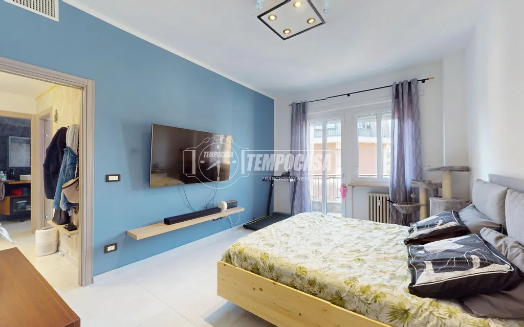 Bedrooms - Modernised Apartment with Balcony in Settimo Torinese