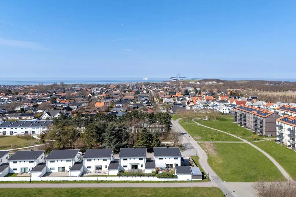 Vue aérienne - Modernist Villa with Park View in Bunkeflostrand