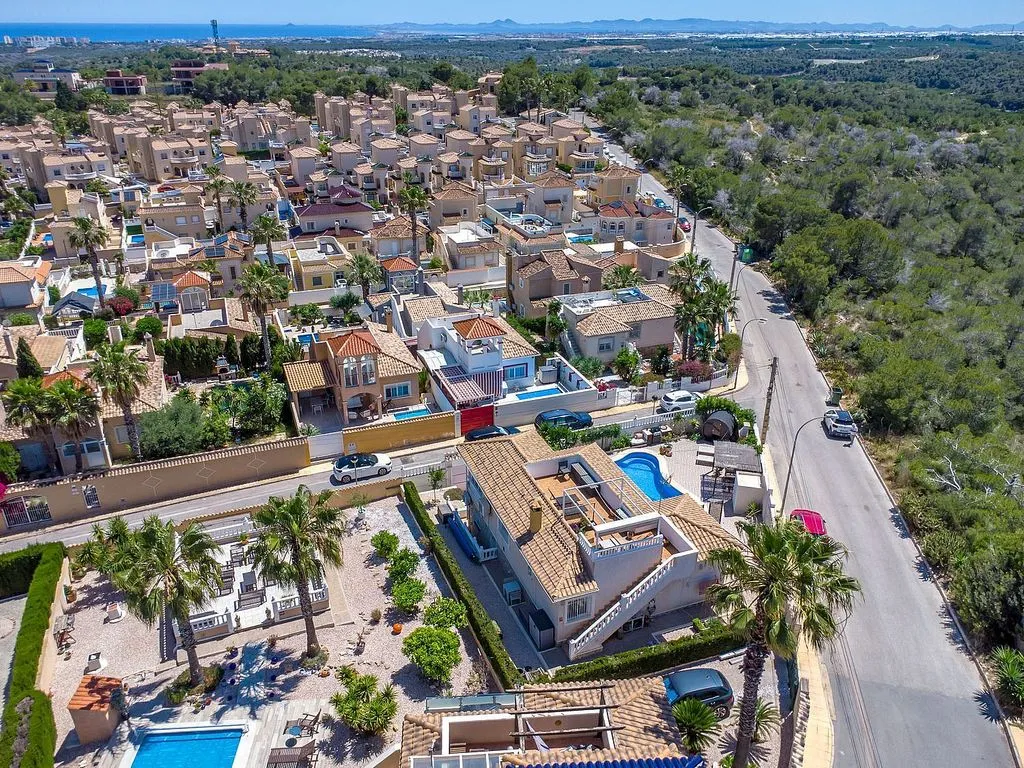 Aerial - Chalet with Pool and Sea View in El Galán