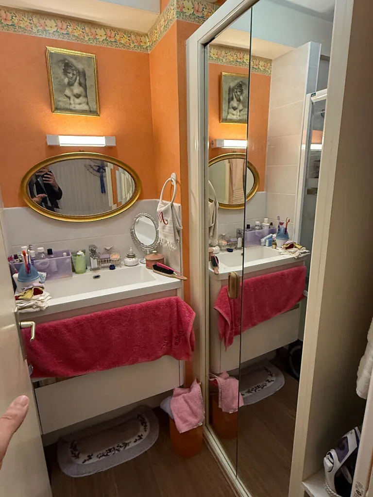 Bathrooms - 2-Bedroom Flat with Balcony in Caen