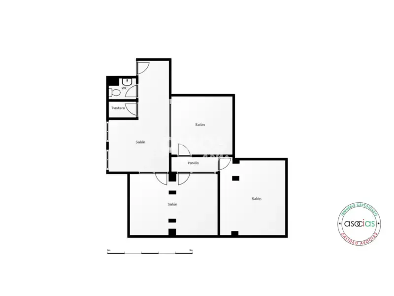 Plan - Flat with Central Heating in Oviedo