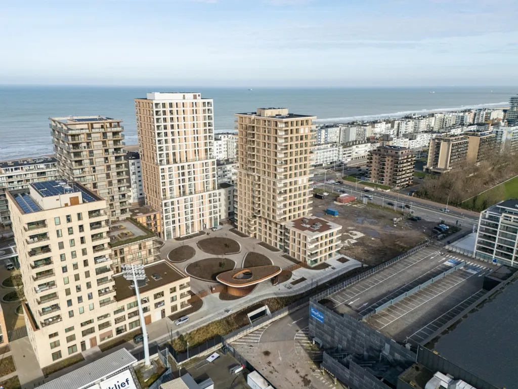 Vue aérienne - Appartement d'Angle avec Vue Panoramique à Ostende