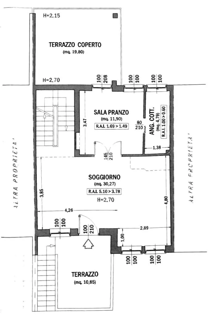 Planimetria - Terraced Villa with Garden in Broni