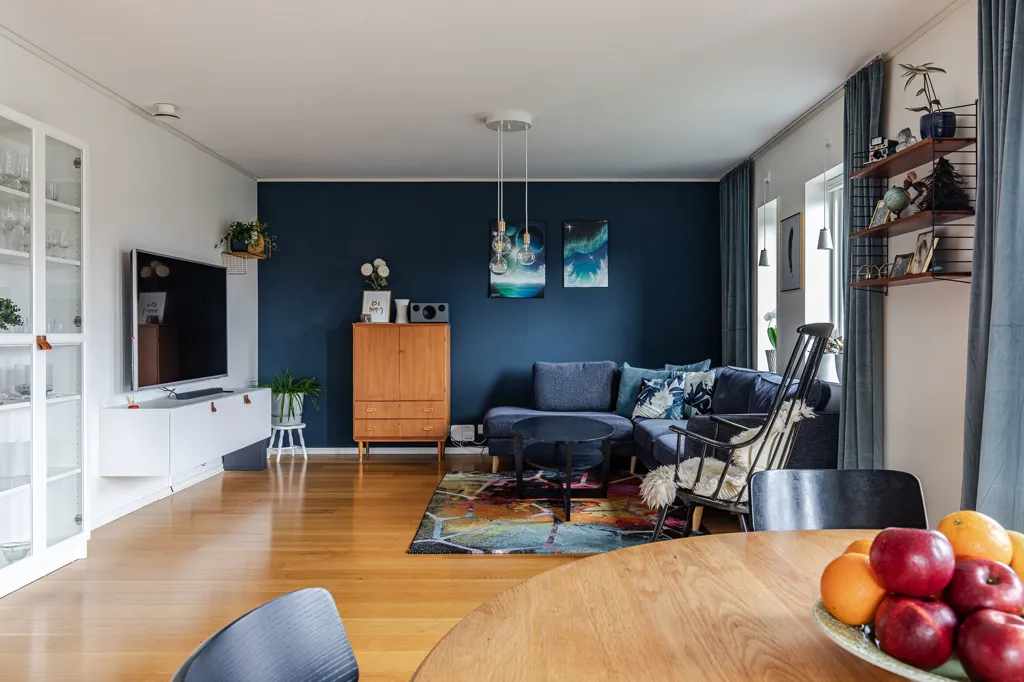 Living Room - Corner 4th Floor Flat with Balcony in Odensala